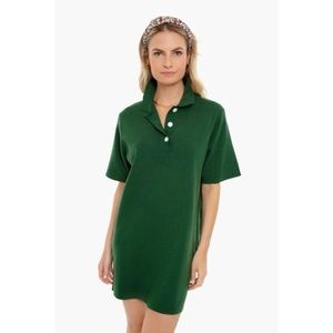 NWOT Tuckernuck Channing Polo Dress in Forest Green